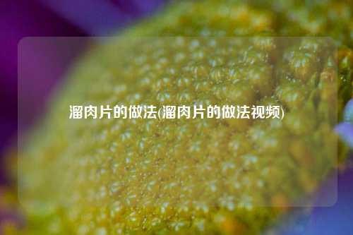 溜肉片的做法(溜肉片的做法视频)
